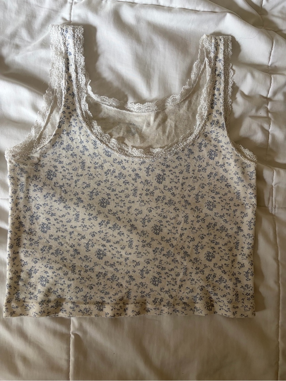 Brandy Melville Lace Floral Top